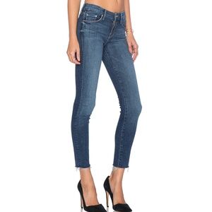 MOTHER The Looker Ankle Fray Skinny Jeans in Girl Crush Size 27